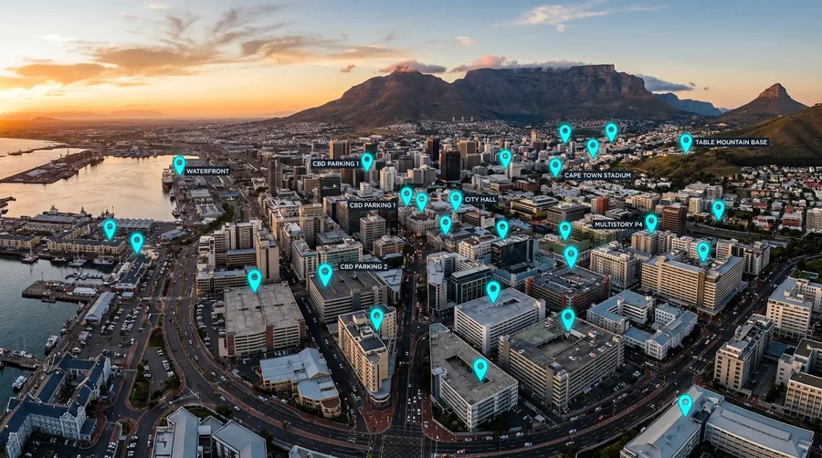 Multiple Crestpac parkade locations across South Africa, all managed in one app